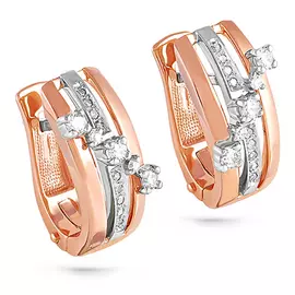 Серьги с английским замком из золота 12-0290-1000