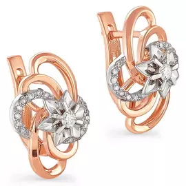 Серьги с английским замком из золота 12-0314-1000