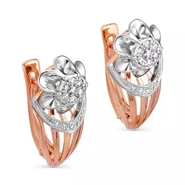 Серьги с английским замком из золота 12-0347-1000