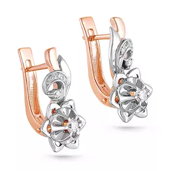 Серьги с английским замком из золота 12-0353-1000