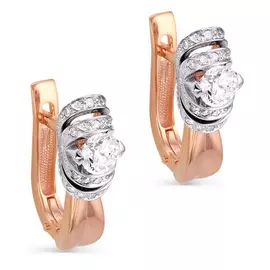 Серьги с английским замком из золота 12-0388-1000