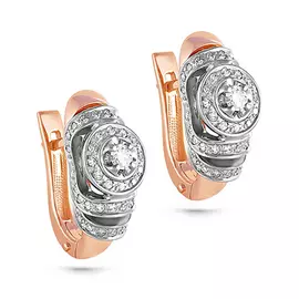 Серьги с английским замком из золота 12-0428-1000