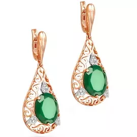 Серьги с английским замком из золота 12-0506-1900