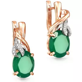 Серьги с английским замком из золота 12-0510-1900