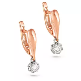 Серьги с английским замком из золота 12-0712-1000