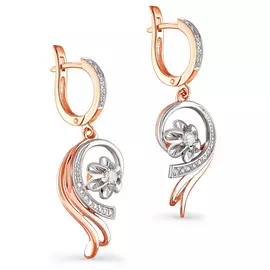 Серьги с английским замком из золота 12-0762-1000