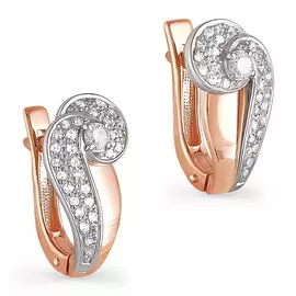 Серьги с английским замком из золота 12-0772-1000