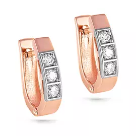 Серьги с английским замком из золота 12-0895-1000