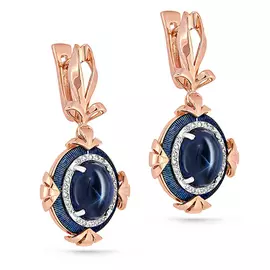 Серьги с английским замком из золота 12-0928-1407