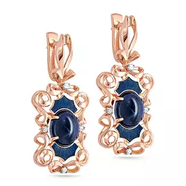 Серьги с английским замком из золота 12-0929-1407