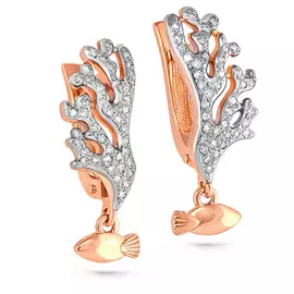 Серьги с английским замком из золота 12-0931-1000