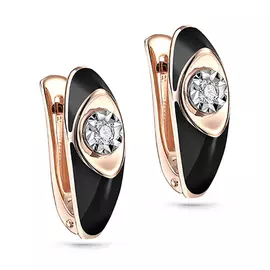 Серьги с английским замком из золота 12-0936-1002