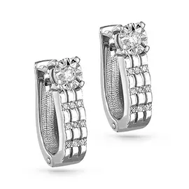 Серьги с английским замком из золота 12-11020-1000