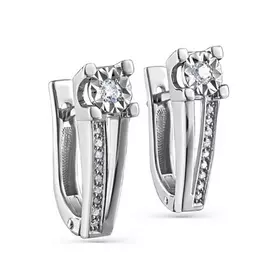 Серьги с английским замком из золота 12-11104-1000