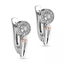 Серьги с английским замком из золота 12-11207-1000