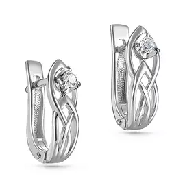 Серьги с английским замком из золота 12-11217-1000