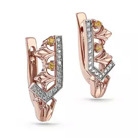 Серьги с английским замком из золота 12-11237-4900