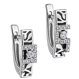 Серьги с английским замком из золота 12-11263-1002