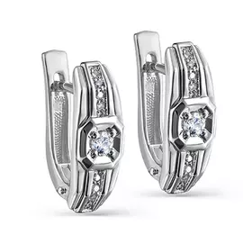 Серьги с английским замком из золота 12-11295-1000