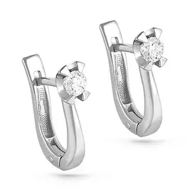 Серьги с английским замком из золота 12-1231-1000