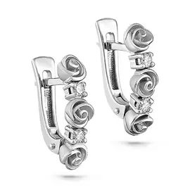 Серьги с английским замком из золота 12-1592-1000