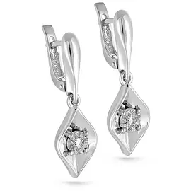 Серьги с английским замком из золота 12-1892-1000