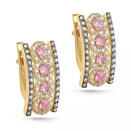 Серьги с английским замком из золота 12-21027-1100