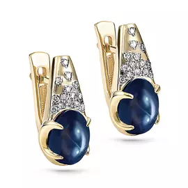 Серьги с английским замком из золота 12-21100-1400