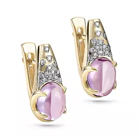 Серьги с английским замком из золота 12-21100-5300