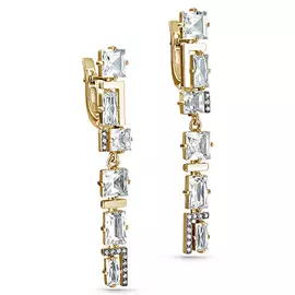 Серьги с английским замком из золота 12-21109-5500