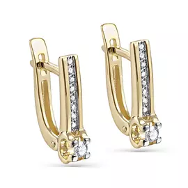 Серьги с английским замком из золота 12-21274-1000