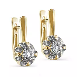 Серьги с английским замком из золота 12-21280-1000