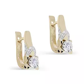 Серьги с английским замком из золота 12-21343-1000