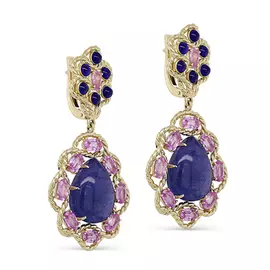 Серьги с английским замком из золота 12-21370-10007