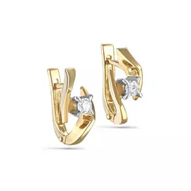 Серьги с английским замком из золота 12-2251-1000