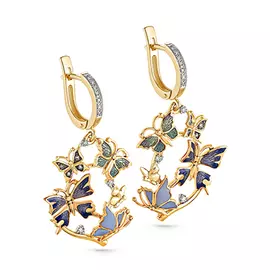 Серьги с английским замком из золота 12-2793-1091