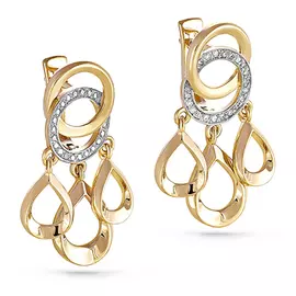 Серьги с английским замком из золота 12-2919-1000