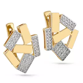 Серьги с английским замком из золота 12-2926-1000