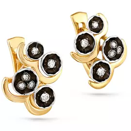 Серьги с английским замком из золота 12-2944-1000