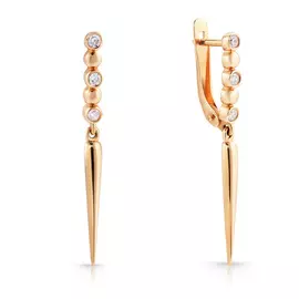 Серьги с английским замком из золота 16611387000