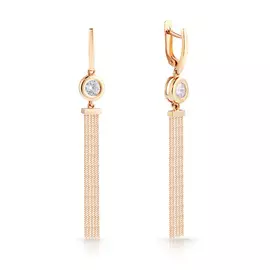 Серьги с английским замком из золота 16611420000