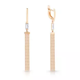 Серьги с английским замком из золота 16611421000