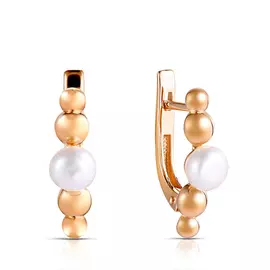 Серьги с английским замком из золота 16612115000