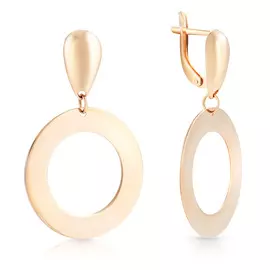 Серьги с английским замком из золота 16620143000