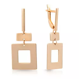 Серьги с английским замком из золота 16620144000