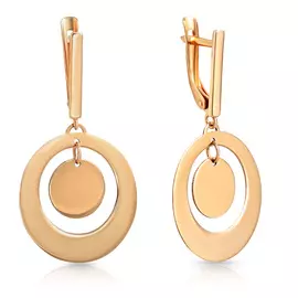 Серьги с английским замком из золота 16620145000