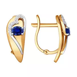 Серьги с английским замком из золота 2020778