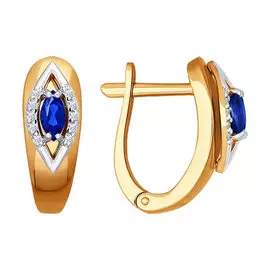 Серьги с английским замком из золота 2020780