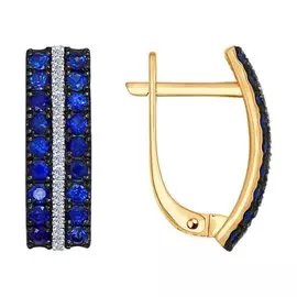 Серьги с английским замком из золота 2020835