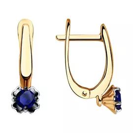 Серьги с английским замком из золота 2020915